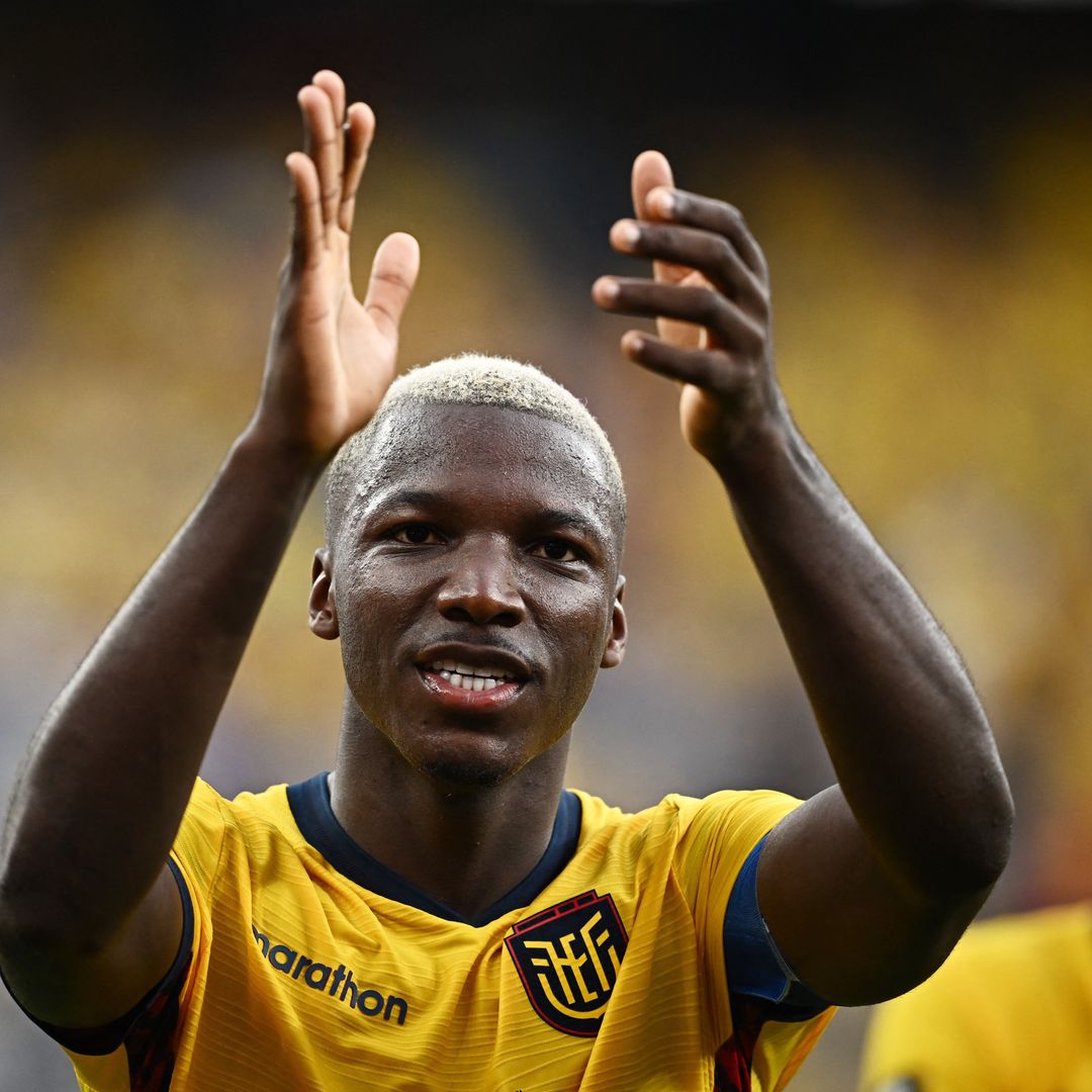 Moisés Caicedo, de Ecuador , celebra tras el partido. Foto: Reuters